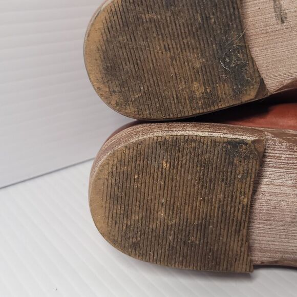 Free People‎ Royale Women's Flats Asymmetrical Tan Brown Leather  Size 37/7-7.5 - Picture 12 of 15